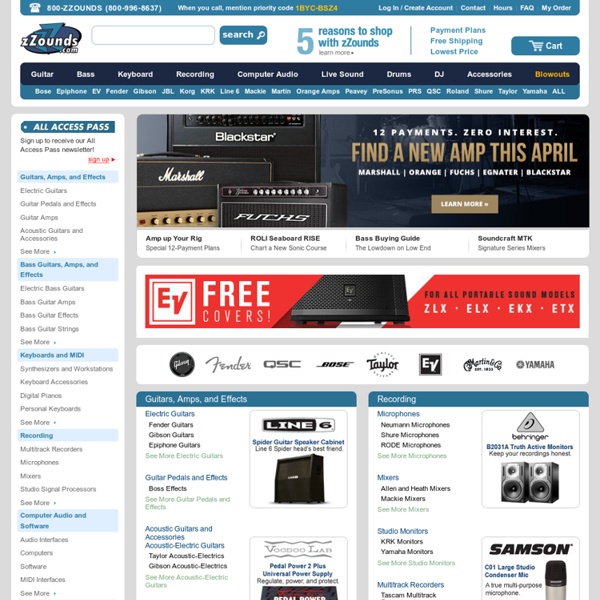 zZounds.com - Musical Instruments Music Store. Shop for Guitars, Drums, Amplifiers and Equipment.