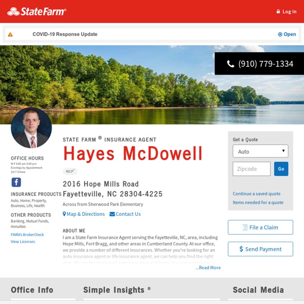 State Farm Insurance Agent Hayes McDowell in Fayetteville NC