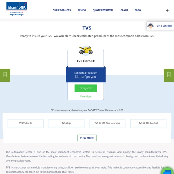 TVS Bike Insurance: Renew or Buy Two Wheeler Insurance Online