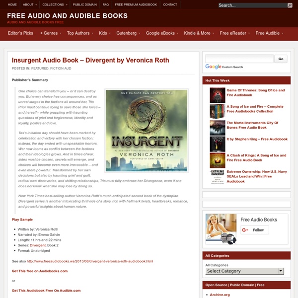 Insurgent: Divergent by Veronica Roth, Free AudioBook 2