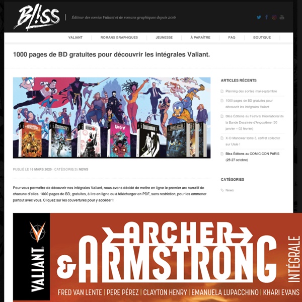 Bliss Éditions - 1000 pages de Comics gratuites