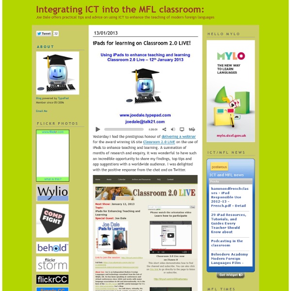 Integrating ICT into the MFL classroom: