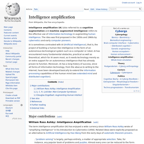 Intelligence amplification
