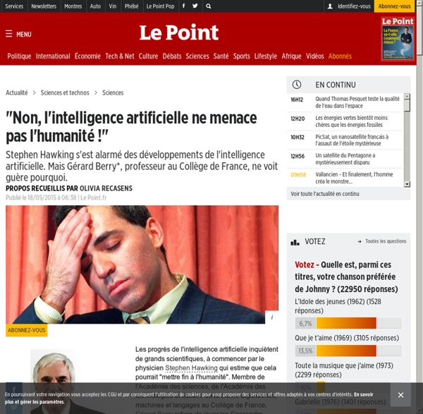 "Non, l'intelligence artificielle ne menace pas l'humanité !"