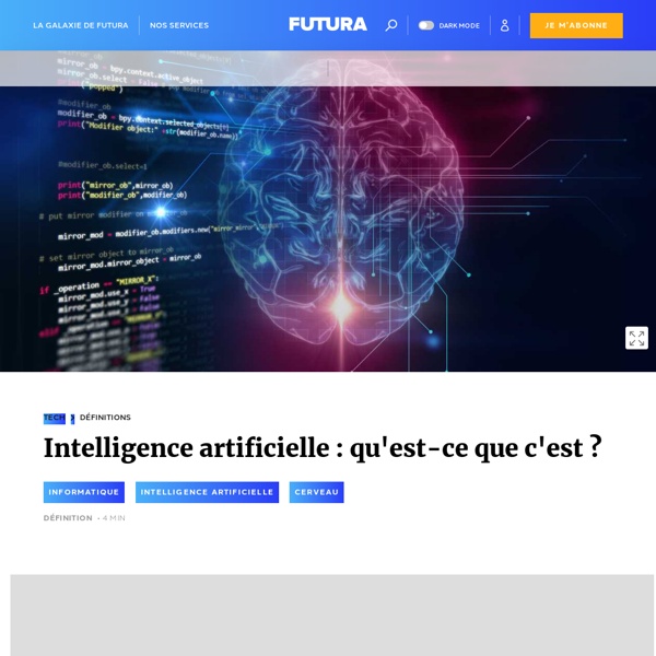 Intelligence artificielle - IA - AI