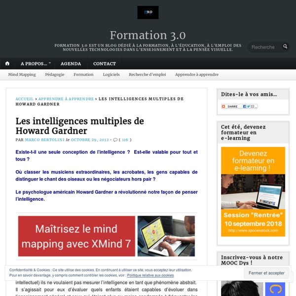 Les intelligences multiples de Howard Gardner – Formation 3.0