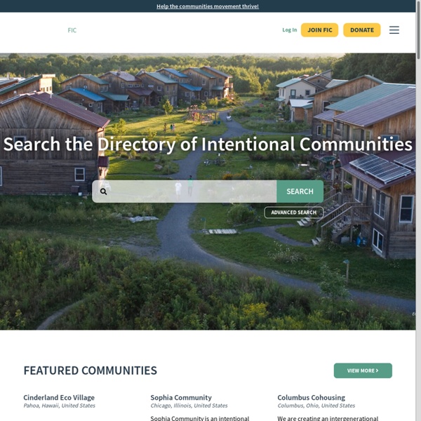 The Fellowship for Intentional Community website