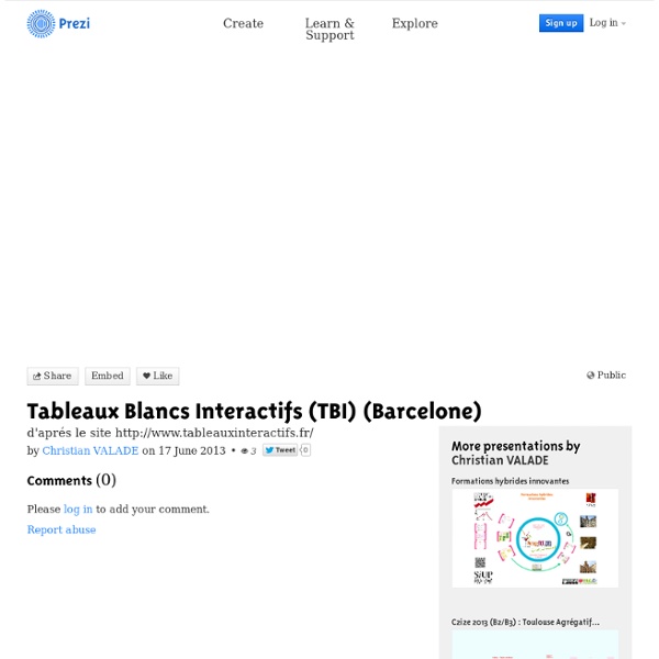 Tableaux Blancs Interactifs (TBI) (Barcelone) by Christian VALADE on Prezi