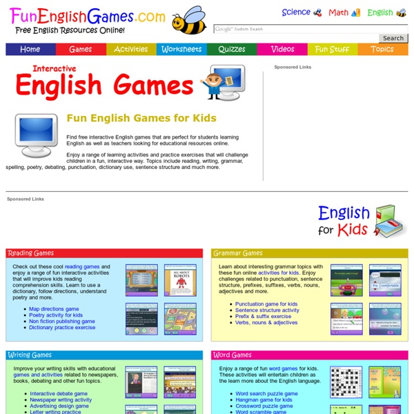Free Interactive English Games - Fun Learning Activities for Students