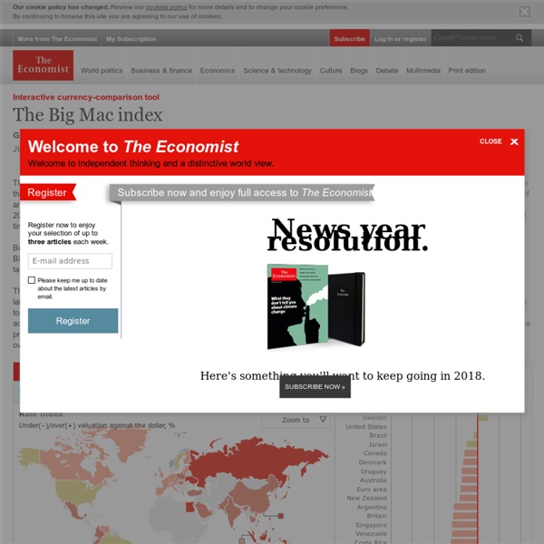 Interactive currency-comparison tool: The Big Mac index