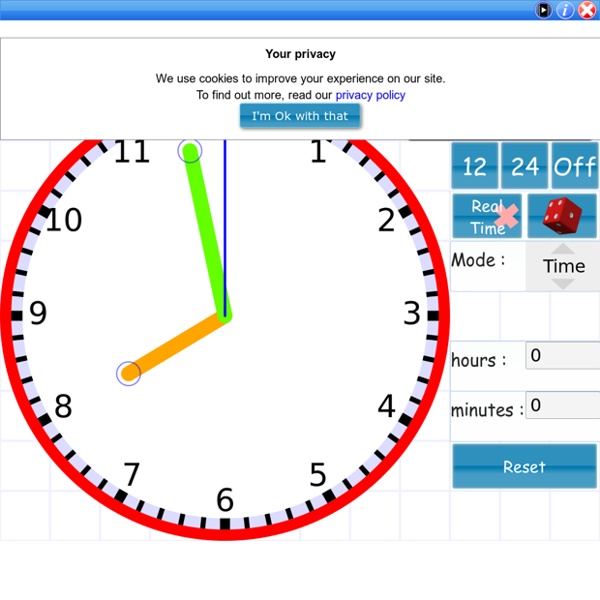 Interactive teaching Clock digital,analogue,telling time & angles