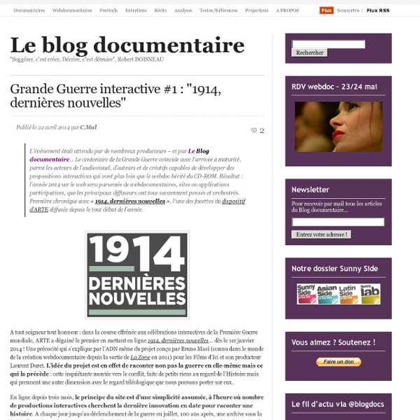 Grande Guerre interactive #1 : "1914, dernières nouvelles"