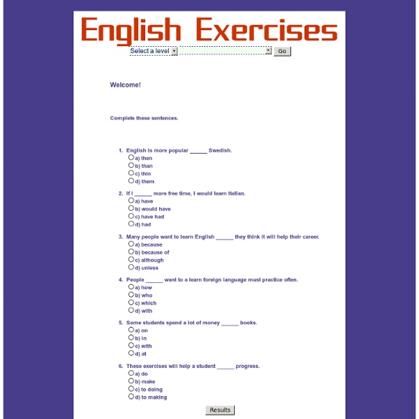Interactive English Exercises