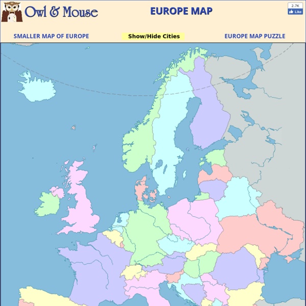 Interactive Map of Europe, Europe Map with Countries and Seas