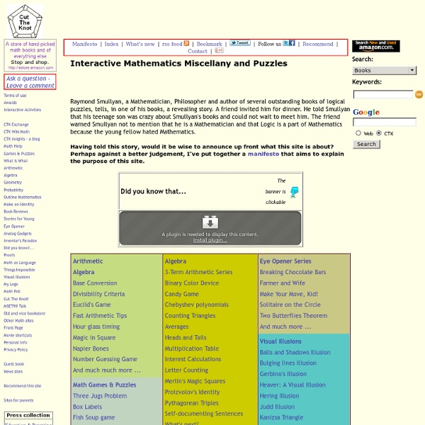 Contents, Interactive Mathematics Miscellany and Puzzles