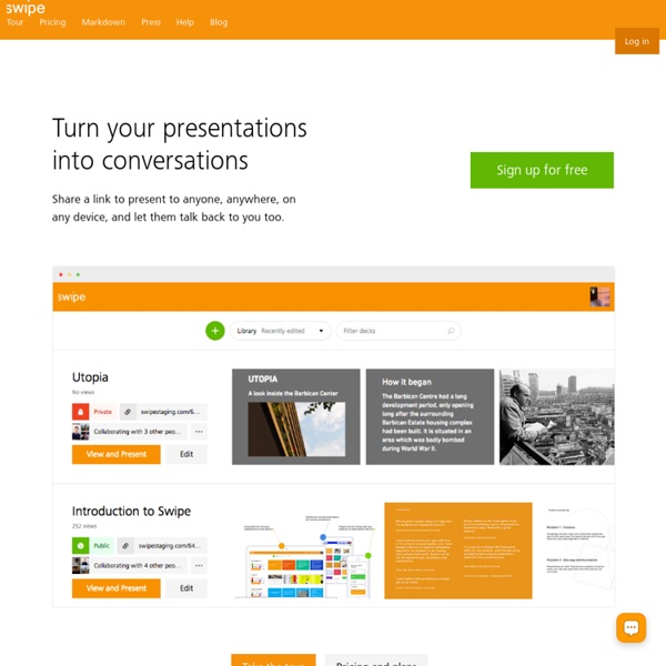 Create Interactive Online Presentations On Any Device – Swipe