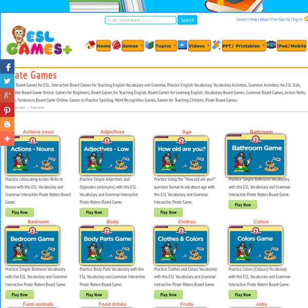 ESL Board Games, Interactive Vocabulary, Grammar, Word Recognition Practice