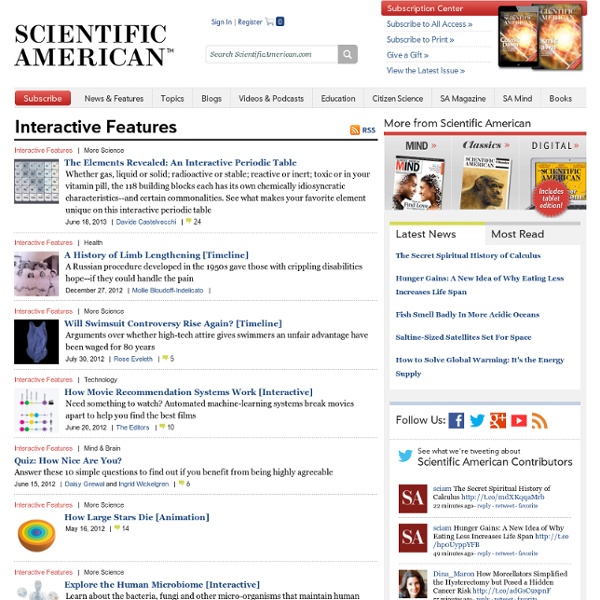 Scientific American: Interactive Features
