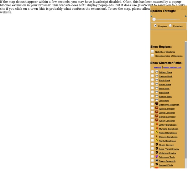 Interactive Game of Thrones Map with Spoilers Control