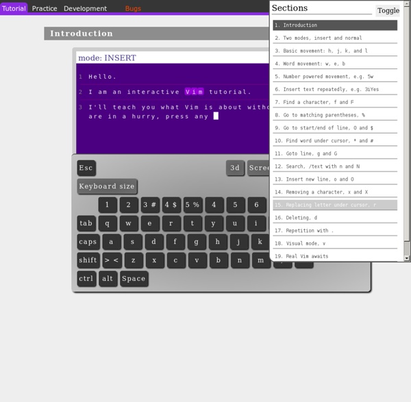 Interactive Vim tutorial