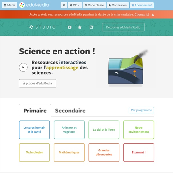 EduMedia – Animations et videos interactives en sciences et mathématiques.