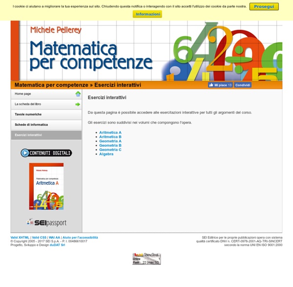 Esercizi interattivi « Matematica per competenze