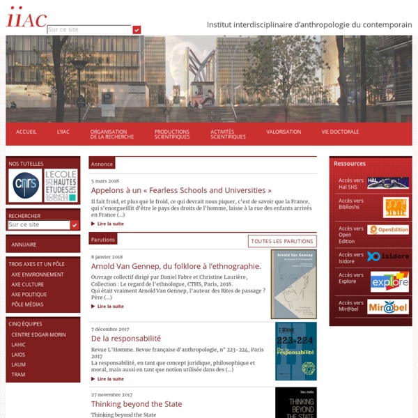 IiAC - Institut interdisciplinaire d’anthropologie du contemporain