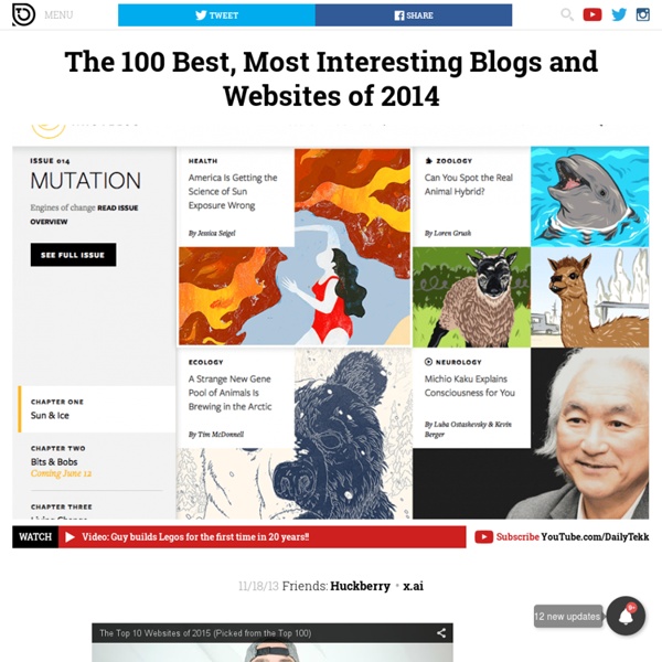 The 100 Best, Most Interesting Blogs and Websites of 2014 Pearltrees