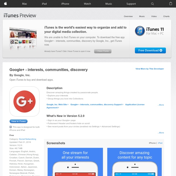 Google+ for iPhone 3G, iPhone 3GS, and iPhone 4 on the iTunes App Store