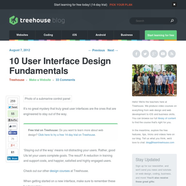 10 User Interface Design Fundamentals
