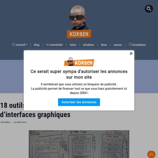 18 outils gratuits pour faire des maquettes d'interfaces graphiques