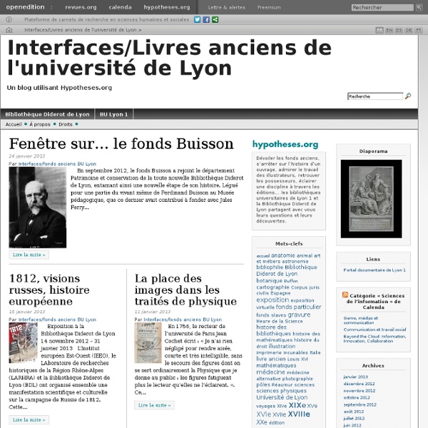 Interfaces/Livres anciens de l'université de Lyon