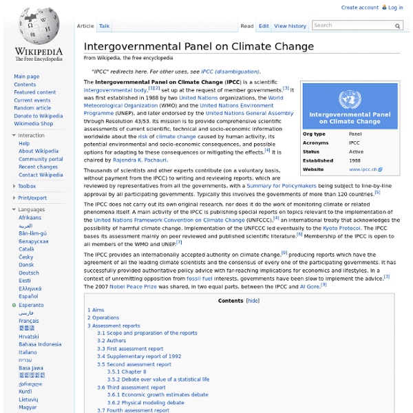 Intergovernmental Panel on Climate Change