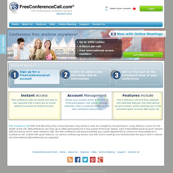 Free Conference Call, Phone Conferencing, Teleconferences - FreeConferenceCall.com