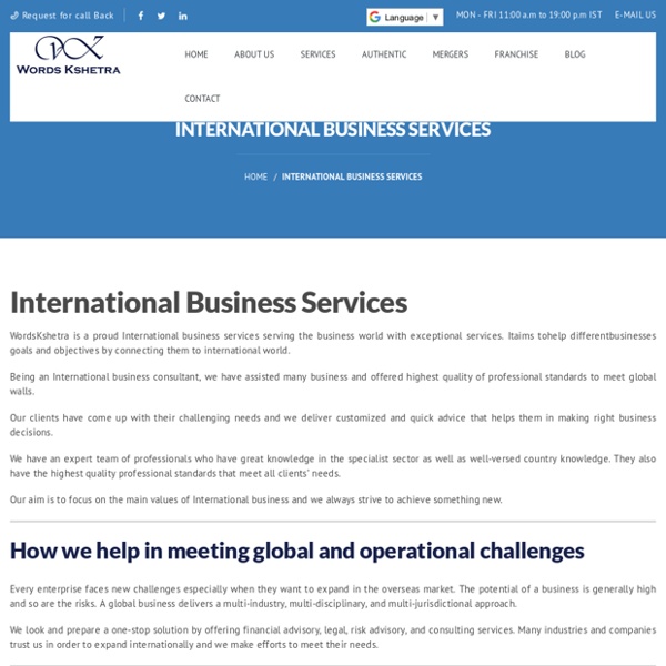 International Business Services and Consulting