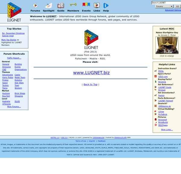 LUGNET - The international fan-created LEGO users Group Network