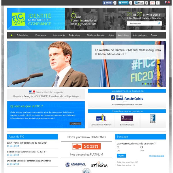 FIC2014 - Forum International de la Cybersécurité -