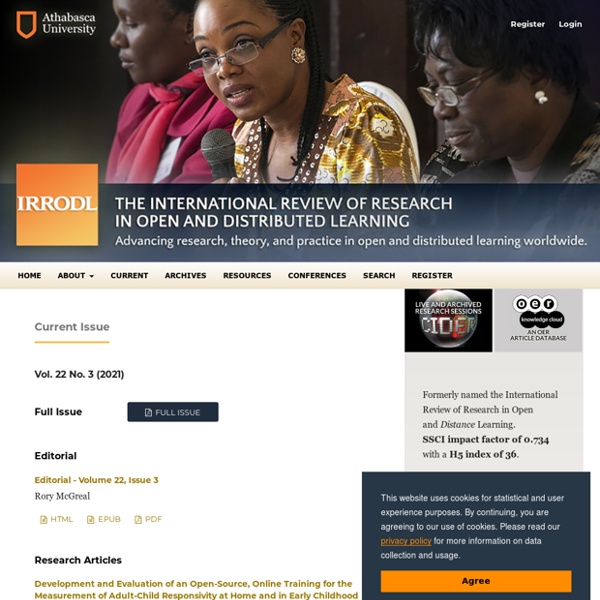 The International Review of Research in Open and Distributed Learning