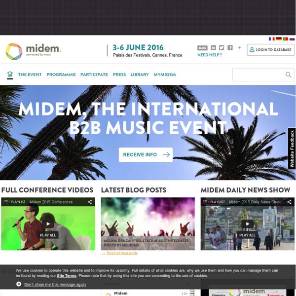 MIDEMNET –The destination for music business connections and knowledge - MIDEM