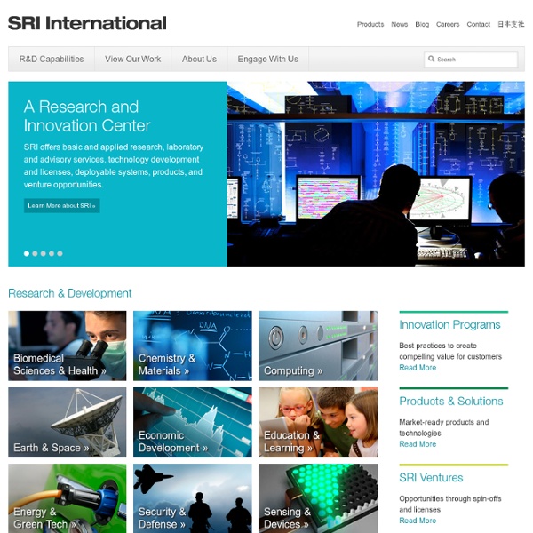 SRI International - an independent, nonprofit R&amp;D organizati