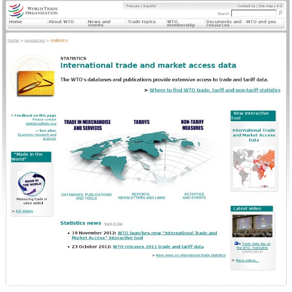 WTO - International trade and tariff data