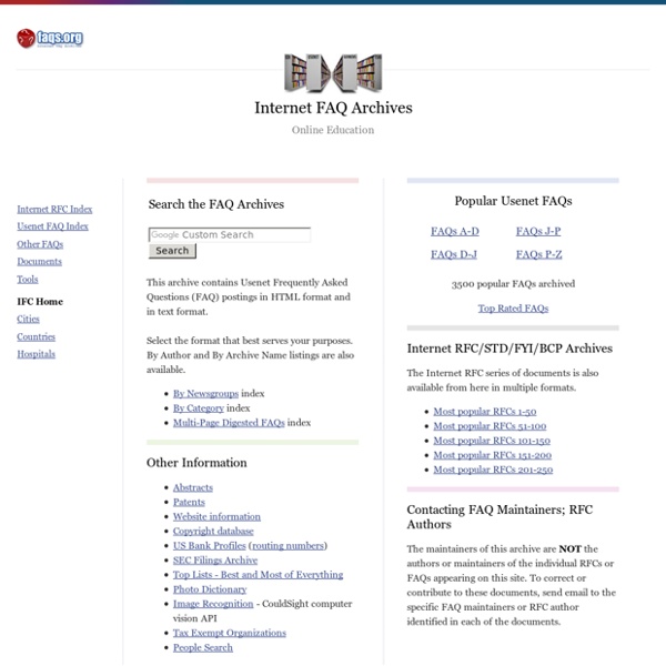 Internet FAQ Archives - Online Education - faqs.org