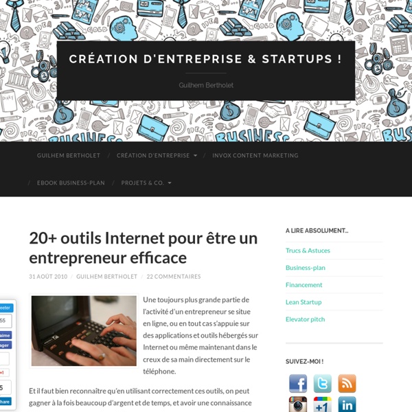 20 outils Internet pour tre un entrepreneur efficace