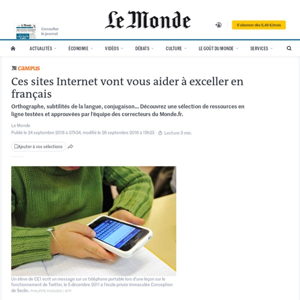 Ces sites Internet vont vous aider à exceller en français