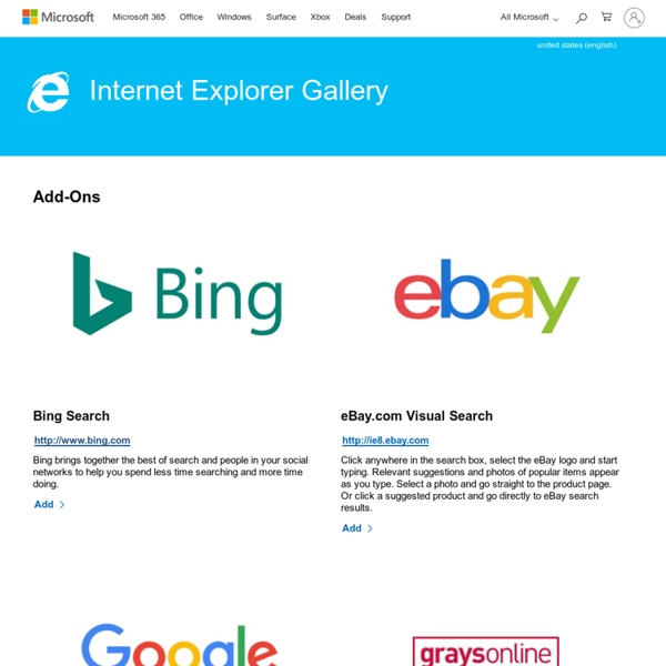 IE Add-on site