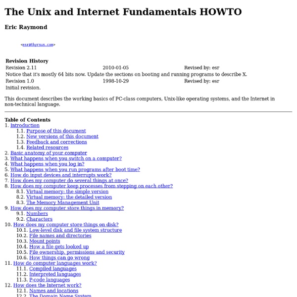 The Unix and Internet Fundamentals HOWTO