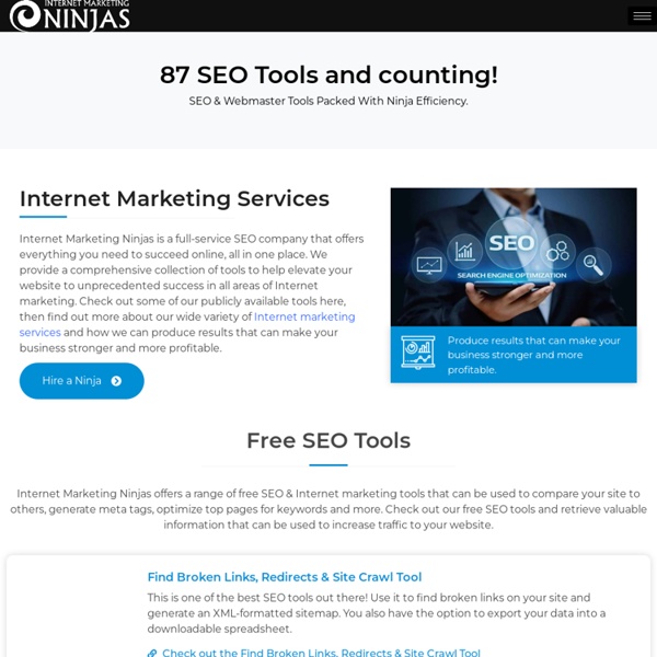 Internet Marketing Tools: Free SEO Tools