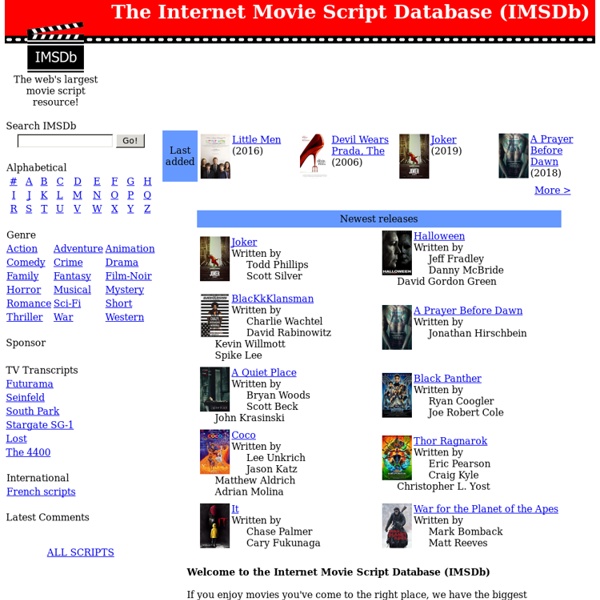 The Internet Movie Script Database (IMSDb)