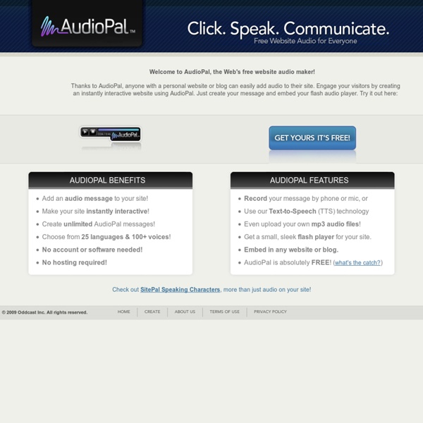 Free internet audio mp3 player for personal websites