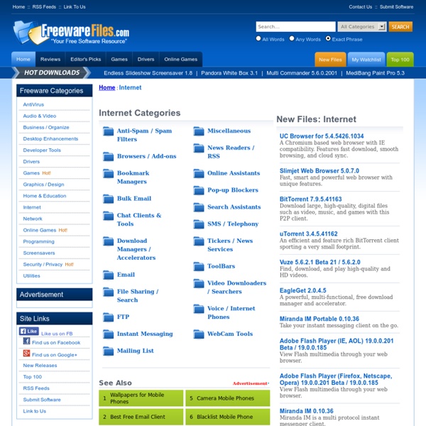 Free Internet Tools and Software Downloads
